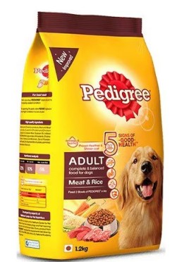 Pedigree  Adult Dog Food Meat And Rice 1.2 Kg